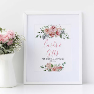 Cards & Gifts Elegant Wedding Dusty Rose Blush Poster