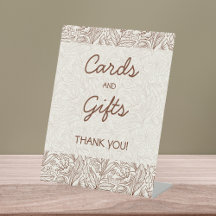 Cards & Gifts Floral Brown Bridal Shower