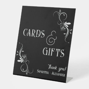 Cards & Gifts Gothic Whimsigoth Wedding  Pedestal Sign