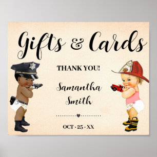 Cards & Gifts Little Recruit Coming Baby Shower Poster