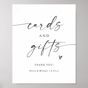 Cards & Gifts Modern Handwritten Wedding Sign