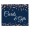 Cards & Gifts Rose Gold Glitter Confetti Navy Blue