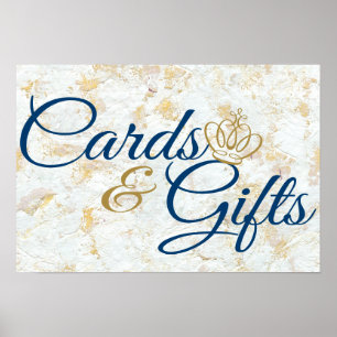 'Cards & Gifts' Royal Prince Event Signage Poster