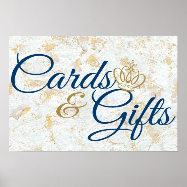 'Cards & Gifts' Royal Prince Event Signage Poster (Front)