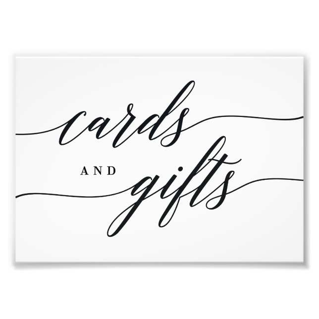 Cards Gifts Sign Choose Your Size Modern Script (Front)