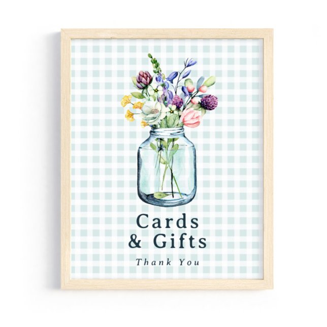 Cards & Gifts Sign Rustic Wildlflower Mason Jar (Creator Uploaded)
