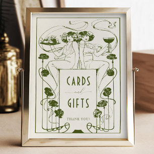 Cards & Gifts Sign Vintage Art Nouveau by Mucha