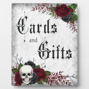 Cards & Gifts, Skull and Roses, Gothic Wedding Plaque