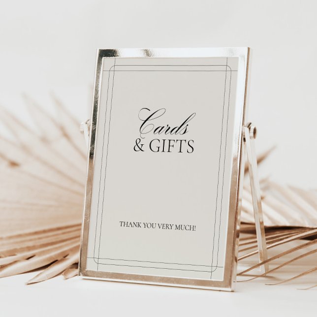 Cards & Gifts Vintage Classic Light Grey Sign    (Cards & Gifts Vintage Classic Light Gray Sign)