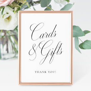 Cards & Gifts Vintage Elegance Script Wedding Poster