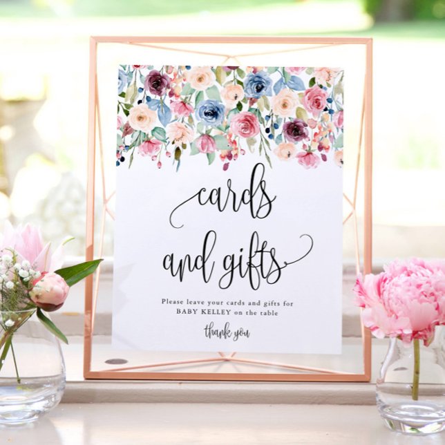 Cards + Gifts Watercolor Flower Bloom Personalised Poster (Creator Uploaded)