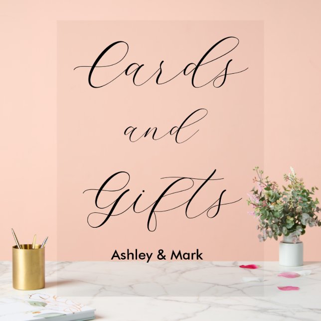 Cards Gifts Wedding Engagement Acrylic Sign (Wedding)