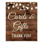 Cards, Gifts, Wedding Sign, Wedding Decor, Rustic