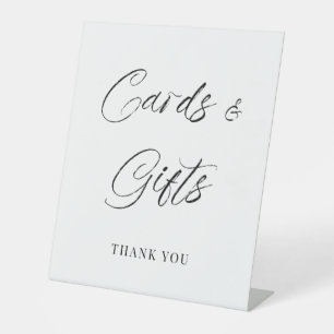 Cards & Gifts Wedding Tabletop Sign Minimalist