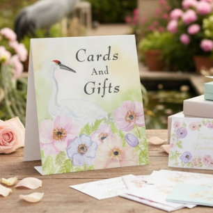 Cards & Gifts  Whooping Crane Anemones  Pedestal Sign
