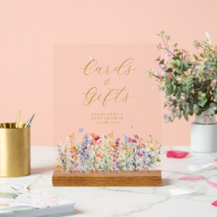 Cards & Gifts! Wildflower Acrylic Sign