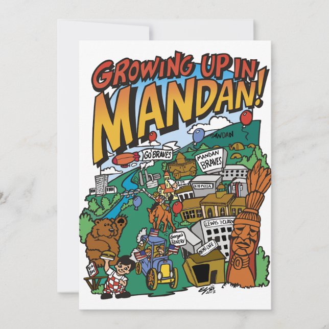 Cards "Growing up in Mandan" (Front)