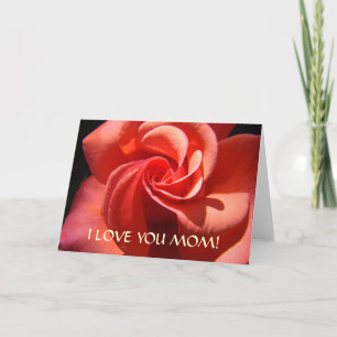 CARDS MOM I Love You Mum Greeting Card Rose