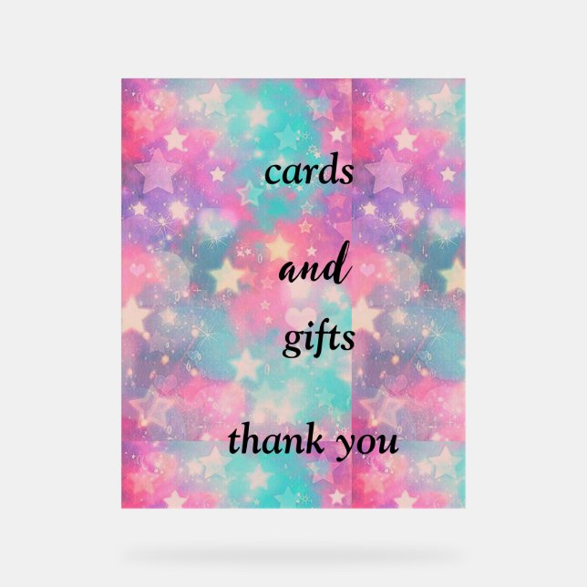cards wedding invitation acrylic sign (Front)