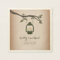 Cardstock Inspired Green Camping Lantern Wedding