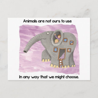Care about animals! postcard