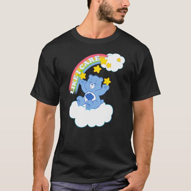 Care Bears Grumpy Bear Like I Care Sassy Rainbow P T-Shirt (Front)