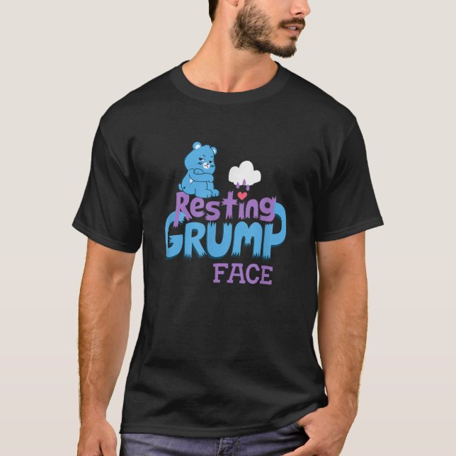 Care Bears Grumpy Bear Resting Grump Face Humour T-Shirt (Front)