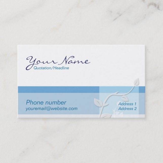 Care Blue Business Card (Front)