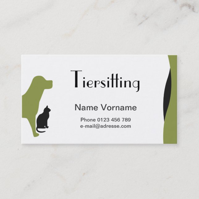care business card (Front)