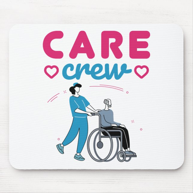 Care Crew Caregivers In Home Nursing Home Mouse Mat (Front)