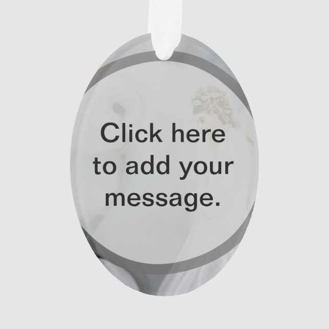 Care Guardian Angel and White Owl by Amelia Carrie Ornament (Back)