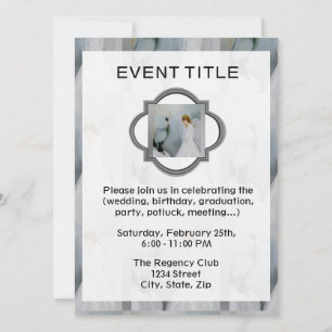 Care Guardian Angel and White Owl Invitation