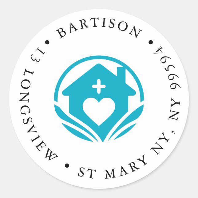 Care home company Classic Round Sticker (Front)