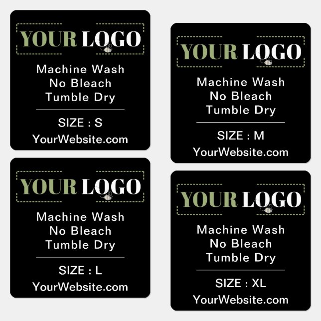 Care Instruction Size Website Square Black Garment (Group)