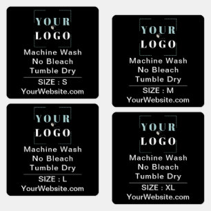 Care Instructions and Size Square Black Clothing