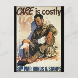 Care Is Costly World War 2 Postcard