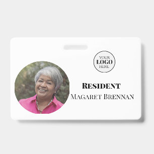 Care Nursing or Retirement Resident Photo ID Badge