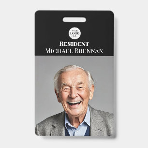 Care Nursing or Retirement Resident Photo ID  Badge