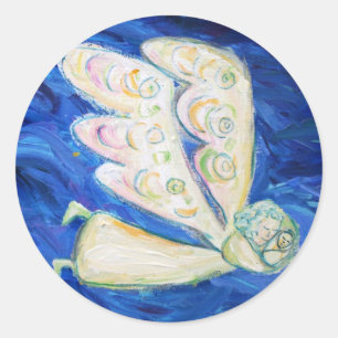 Care of the Soul Angel with Baby Angel Art Sticker