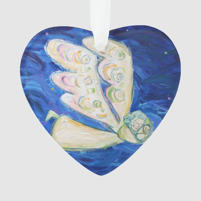 Care of the Soul Angel with Baby Holiday Ornament (Front)