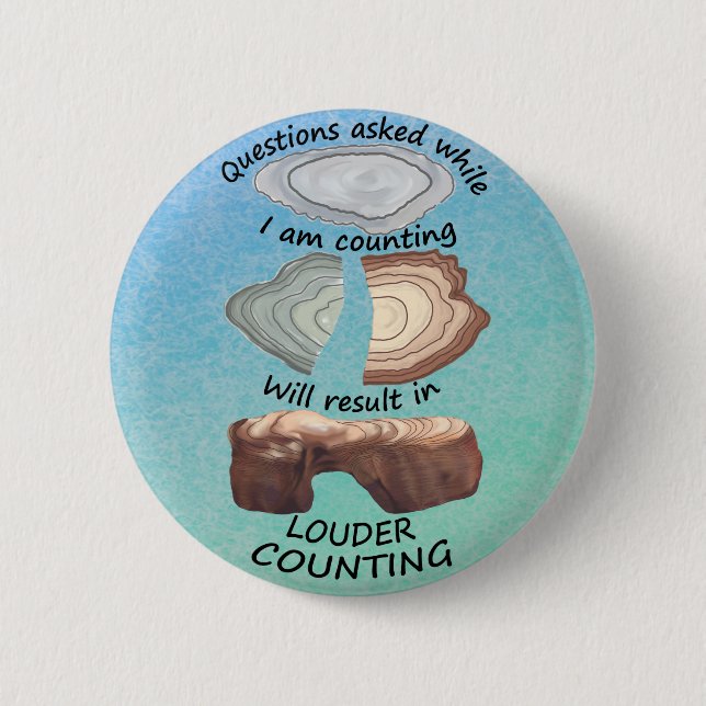 CARE Otolith Louder Counting 6 Cm Round Badge (Front)