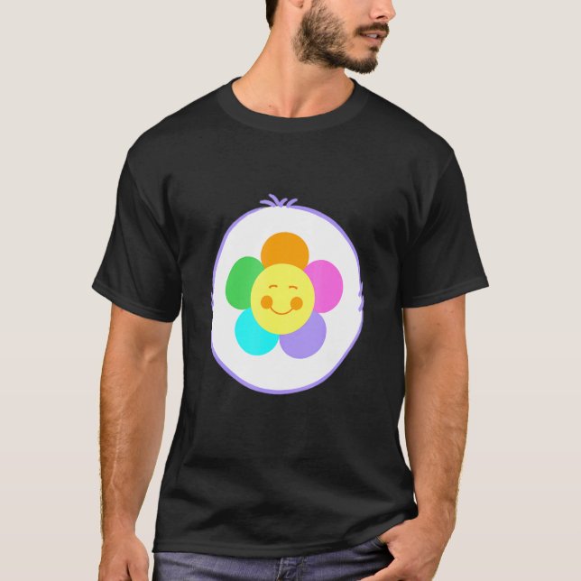 Care Purple Bear Flower Belly Symbol Easy Hallowee T-Shirt (Front)