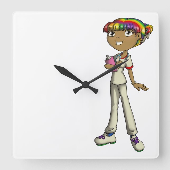 Care Square Wall Clock (Front)