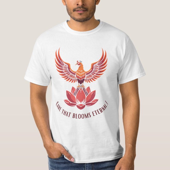 Care That Blooms Eternal–Floral Nurse Appreciation T-Shirt (Front)