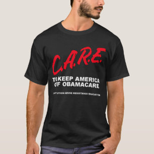 CARE (white print on dark) T-Shirt
