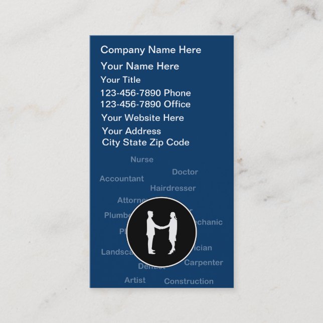 Career Counsellor Business Cards (Front)