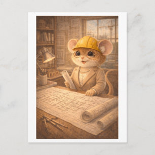 Career Mouse as Architect Postcard