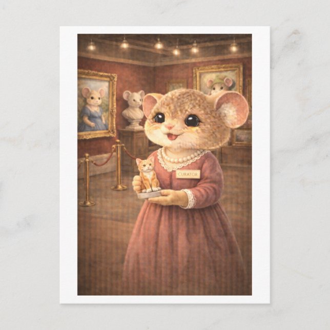 Career Mouse as Art Gallery Curator Postcard (Front)