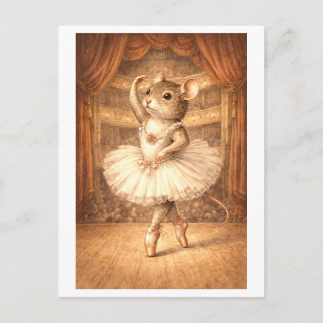 Career Mouse as Ballerina Postcard (Front)