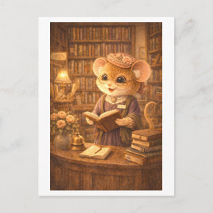 Career Mouse as Bookstore Owner Postcard